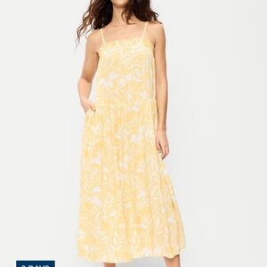Old Navy Yellow and white airy maxi dress